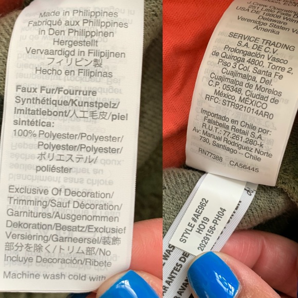 J. Crew Snap Collar Camo Sherpa Pullover Sz Small - Picture 8 of 8